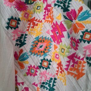 THML XS EMBROIDERED TOP COTTON